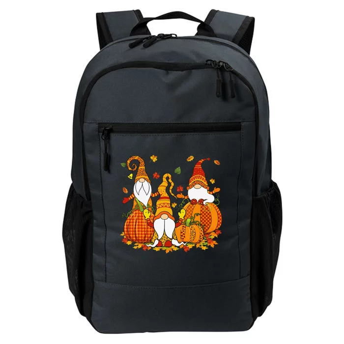 Leopard Pumpkin Print Plaid Gnomes Fall Autumn Thanksgiving Daily Commute Backpack