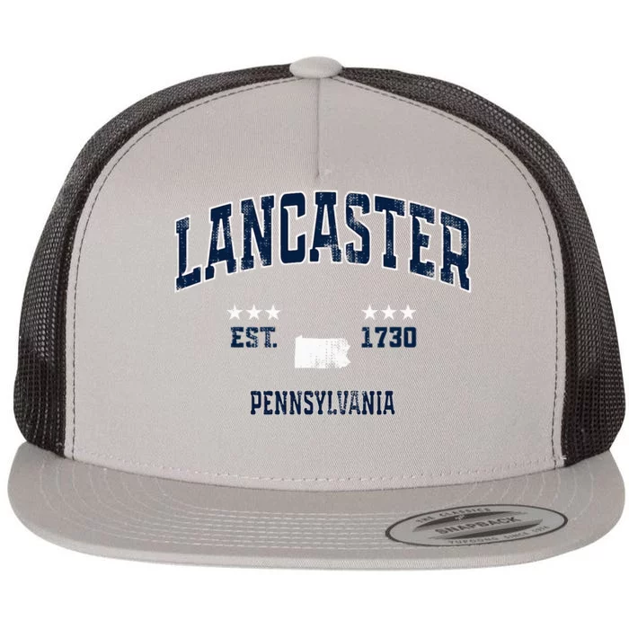 Lancaster Pennsylvania Pa Vintage Athletic Sports Flat Bill Trucker Hat