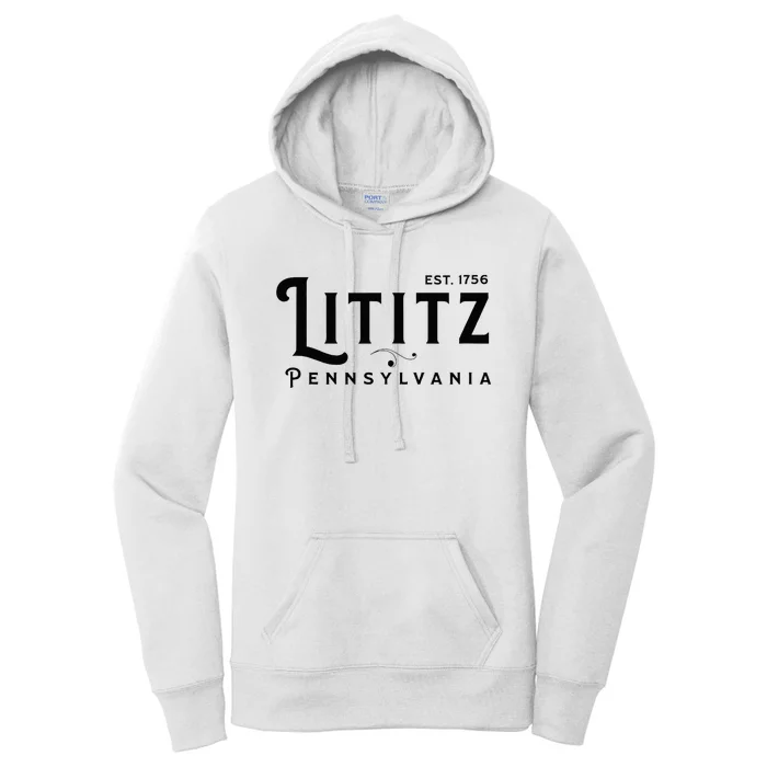 Lititz Pennsylvania Pa Lancaster County Cool Small Town Usa Women's Pullover Hoodie