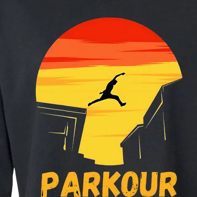 Love Parkour Parkour Gifts Cropped Pullover Crew