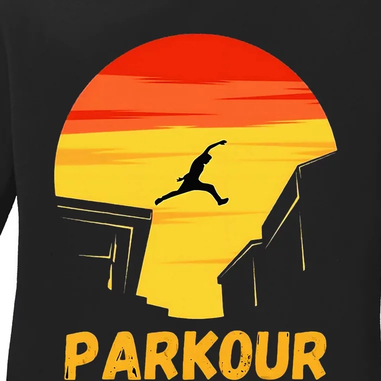 Love Parkour Parkour Gifts Ladies Long Sleeve Shirt