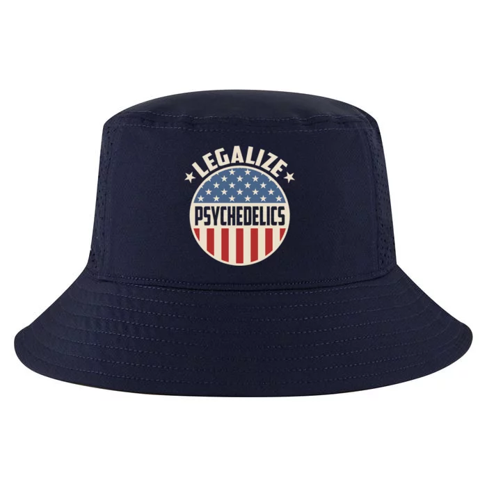 Legalize Psychedelics Pro Freedom Pro America Retro Us Flag Gift Cool Comfort Performance Bucket Hat