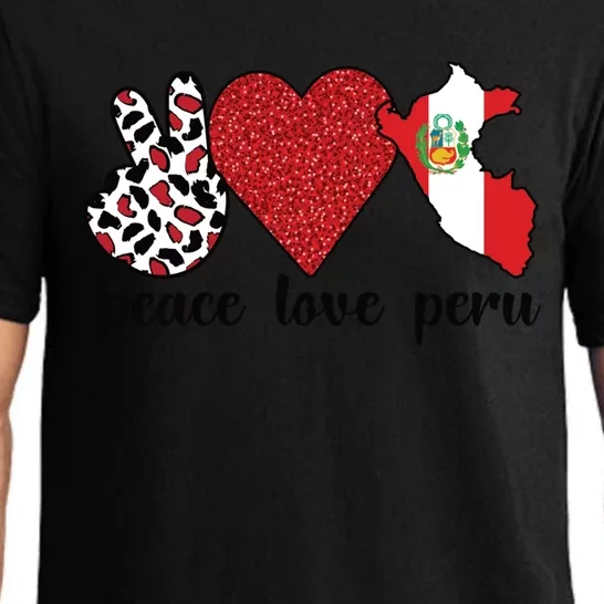 Love Peru Proud Peruvian Flag Peruvian Roots Meaningful Gift Pajama Set