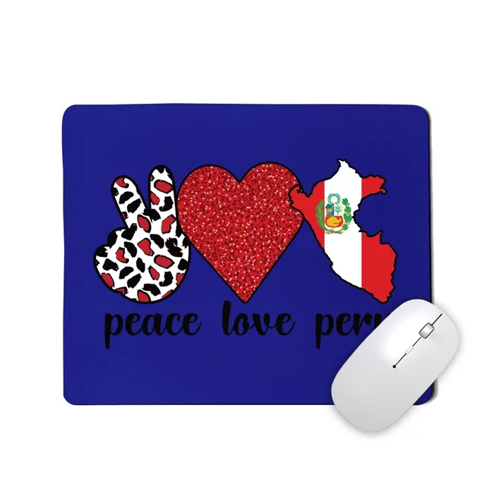 Love Peru Proud Peruvian Flag Peruvian Roots Meaningful Gift Mousepad