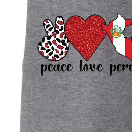 Love Peru Proud Peruvian Flag Peruvian Roots Meaningful Gift Doggie 3-End Fleece Hoodie