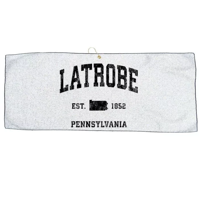 Latrobe Pennsylvania Pa Vintage Established Athletic Sports Design Large Microfiber Waffle Golf Towel