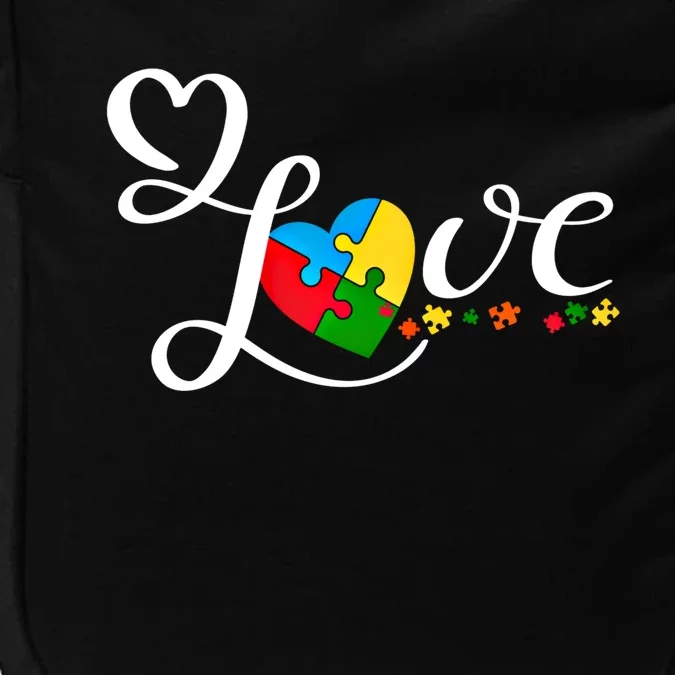 Love Puzzle Pieces Heart Autism Awareness Great Gift Impact Tech Backpack