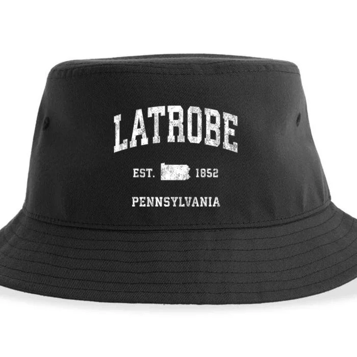 Latrobe Pennsylvania Pa Vintage Athletic Sports Sustainable Bucket Hat