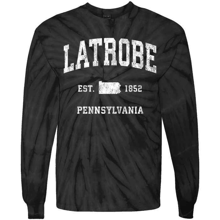 Latrobe Pennsylvania Pa Vintage Athletic Sports Tie-Dye Long Sleeve Shirt