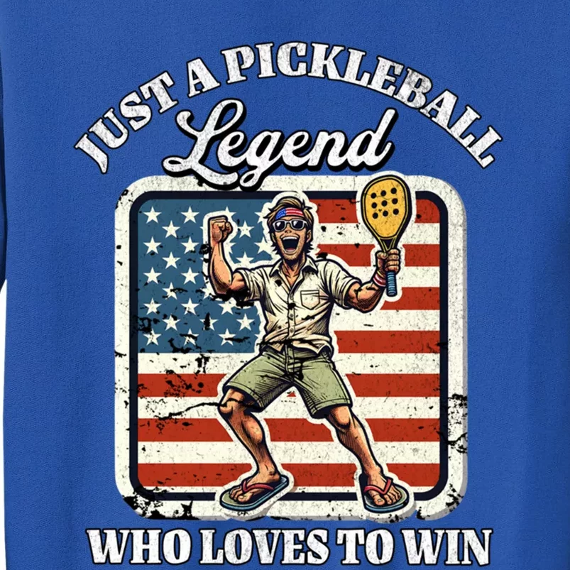 Legendary Pickleball Player Us Flag Pickleball Cute Gift Tall Sweatshirt