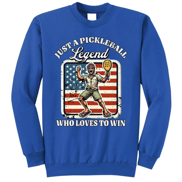 Legendary Pickleball Player Us Flag Pickleball Cute Gift Tall Sweatshirt