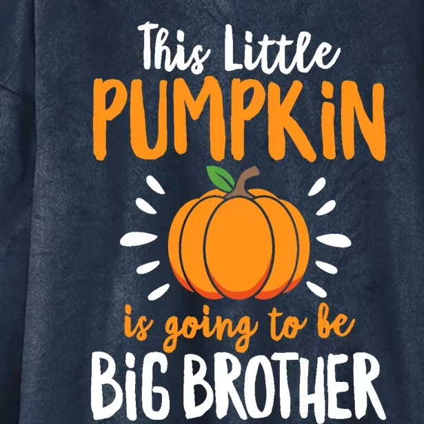 Little Pumpkin Pregnancy Announcement Halloween Boy Hooded Wearable Blanket