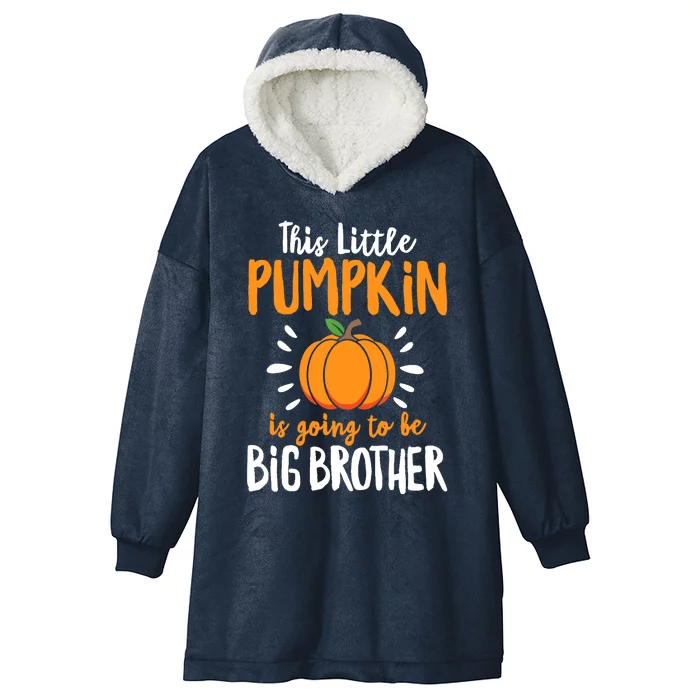 Little Pumpkin Pregnancy Announcement Halloween Boy Hooded Wearable Blanket