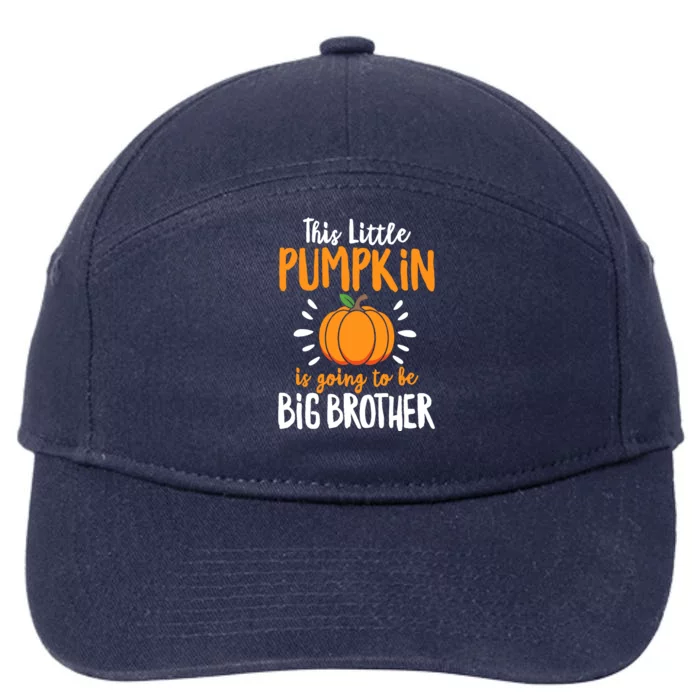 Little Pumpkin Pregnancy Announcement Halloween Boy 7-Panel Snapback Hat