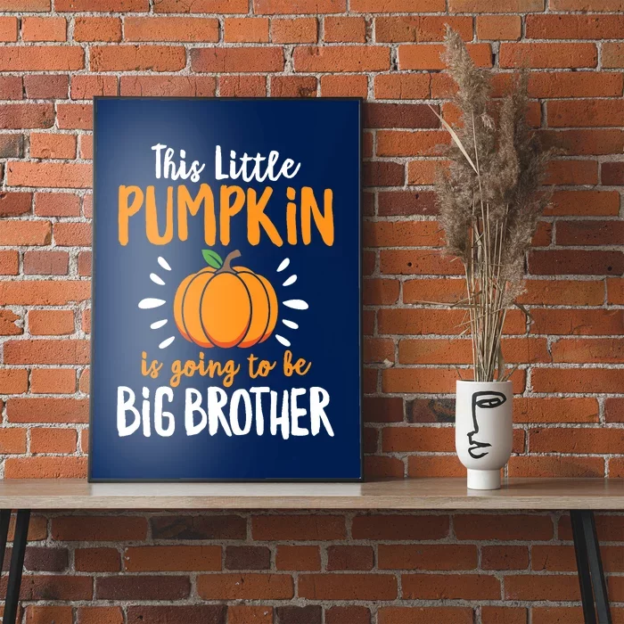 Little Pumpkin Pregnancy Announcement Halloween Boy Poster