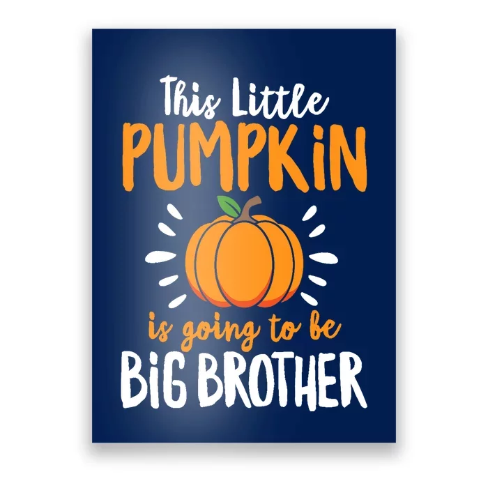 Little Pumpkin Pregnancy Announcement Halloween Boy Poster