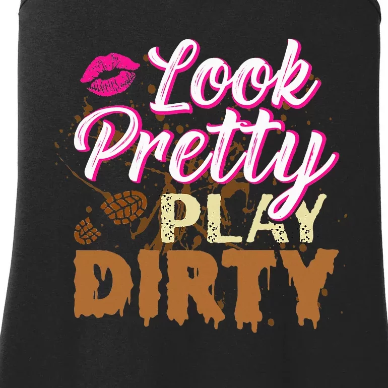 Look Pretty Play Dirty Mud Run Ladies Essential Tank