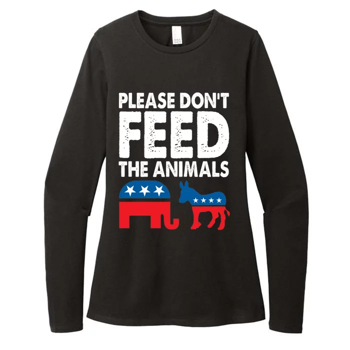 Libertarian Political Please Don't Feed The Animals Gift Womens CVC Long Sleeve Shirt