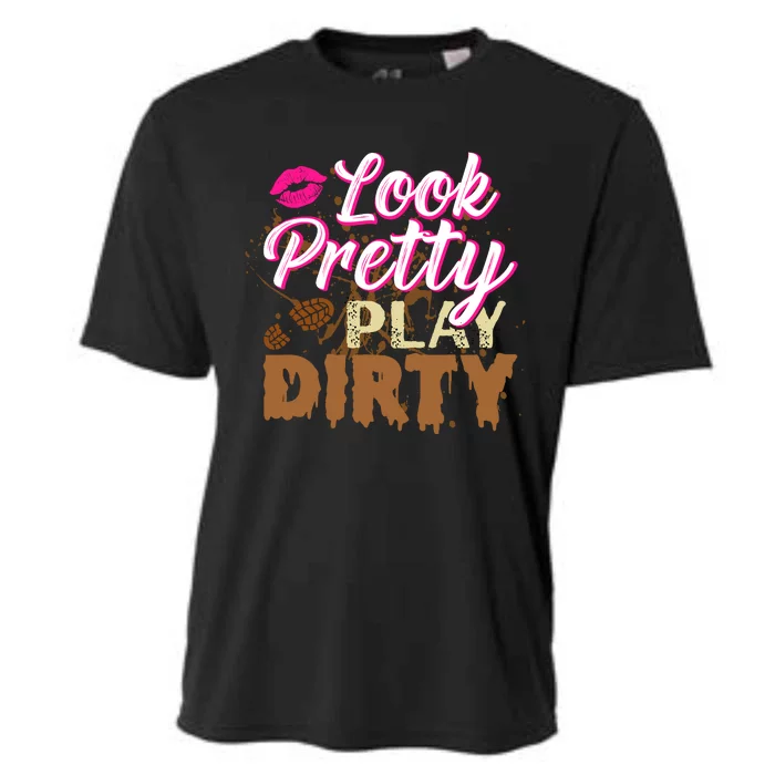 Look Pretty Play Dirty Mud Run Outfit for Wo Mud Run Team Cooling Performance Crew T-Shirt