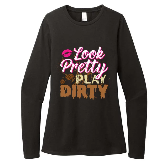 Look Pretty Play Dirty Mud Run Outfit for Wo Mud Run Team Womens CVC Long Sleeve Shirt