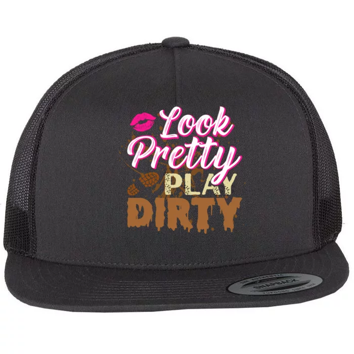 Look Pretty Play Dirty Mud Run Outfit for Wo Mud Run Team Flat Bill Trucker Hat