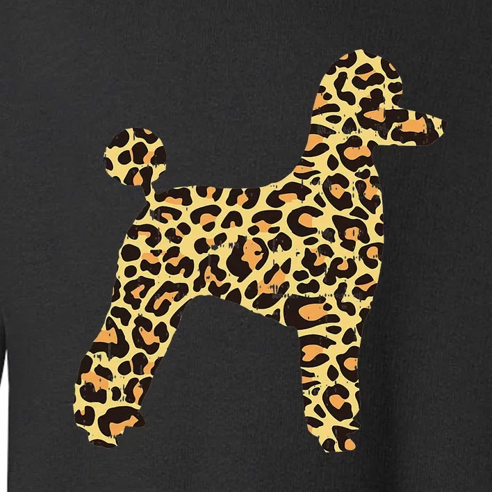 Leopard Print Poodle Pet Dog Owner Lover Toddler Sweatshirt