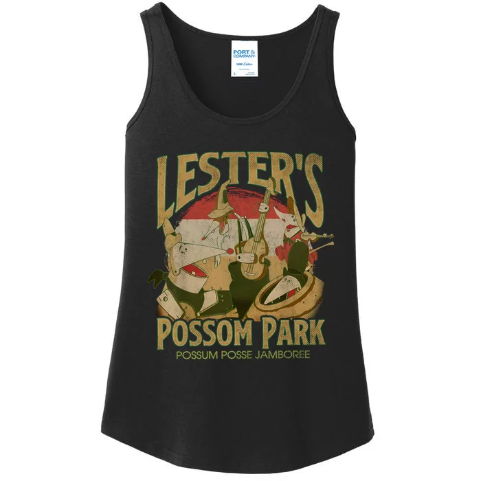 Lesters Possum Park Magic Kingdom Trip Cute Ladies Essential Tank