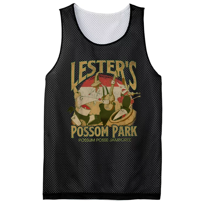 Lesters Possum Park Magic Kingdom Trip Cute Mesh Reversible Basketball Jersey Tank