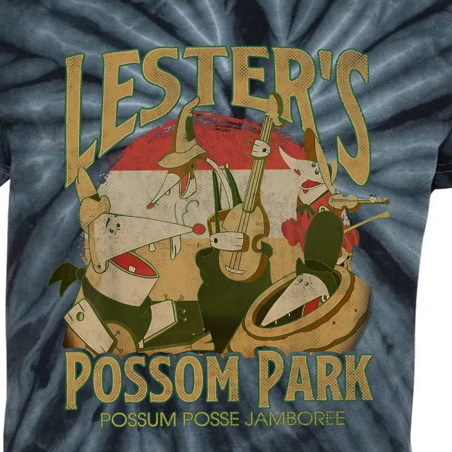 Lesters Possum Park Magic Kingdom Trip Cute Kids Tie-Dye T-Shirt