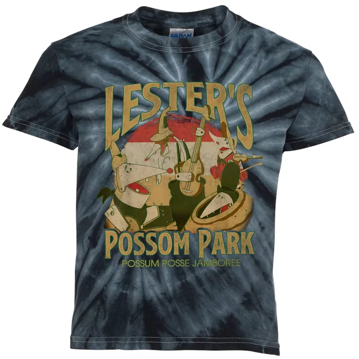 Lesters Possum Park Magic Kingdom Trip Cute Kids Tie-Dye T-Shirt