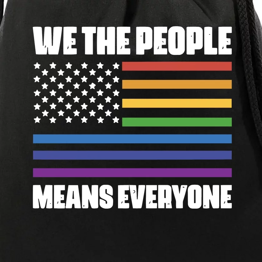 Lgbt Pride Parade We The People Means Everyone Drawstring Bag