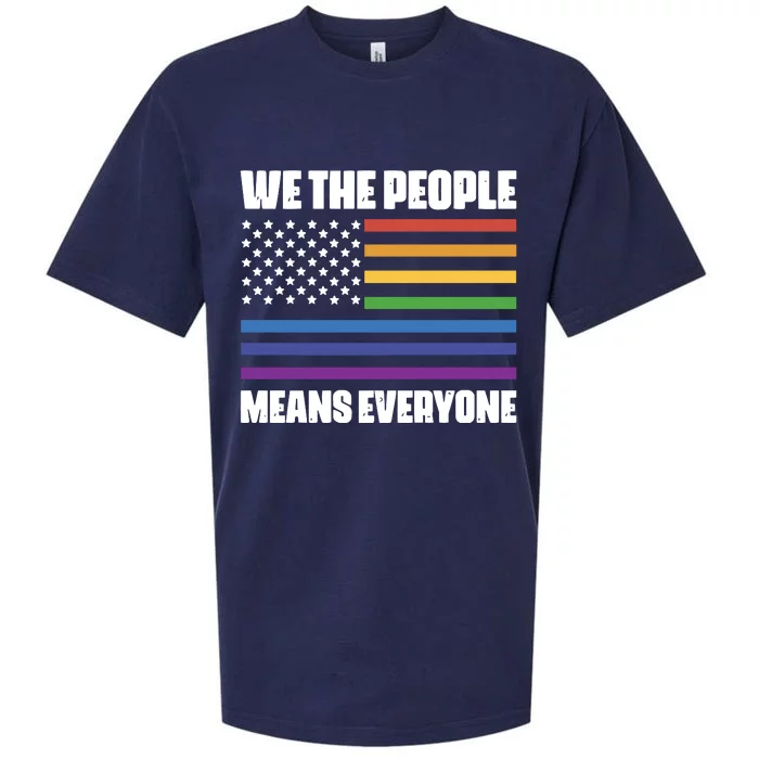 Lgbt Pride Parade We The People Means Everyone Sueded Cloud Jersey T-Shirt