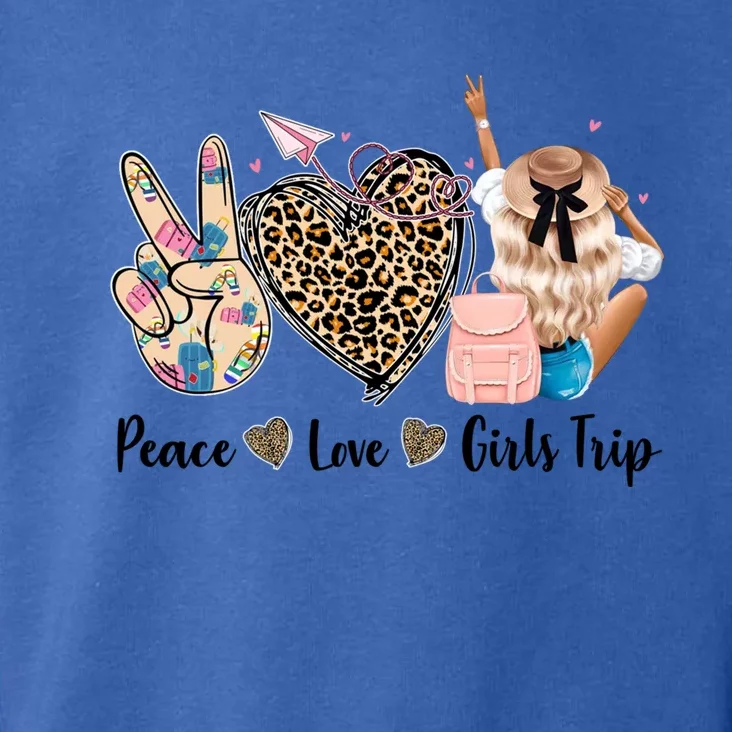 Leopard Print Peace Love Trip Vacation Mode Weekend Gift Toddler Hoodie