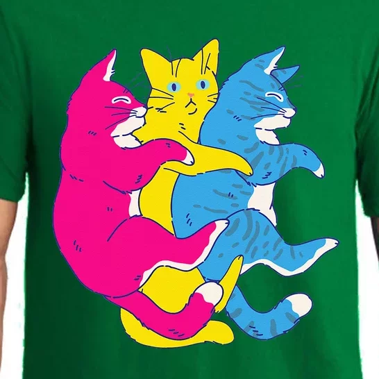 LGBTQ Pansexual Pride Flag Cats Pile Pansexual Pajama Set