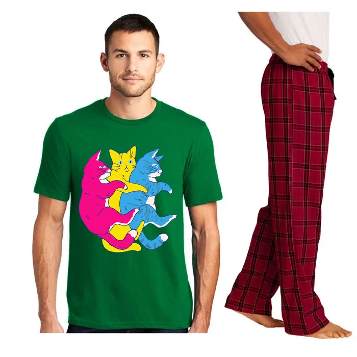 LGBTQ Pansexual Pride Flag Cats Pile Pansexual Pajama Set