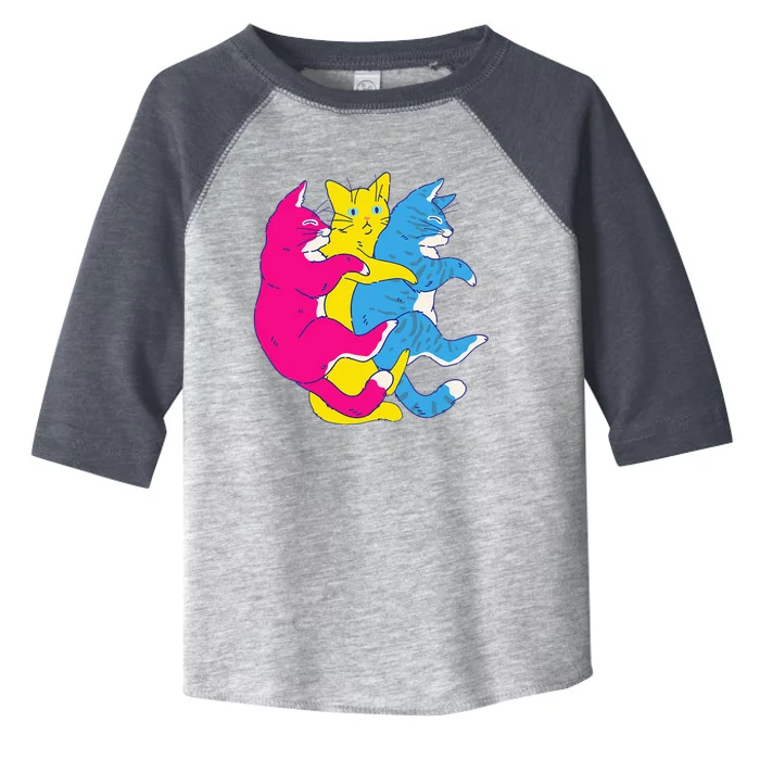 LGBTQ Pansexual Pride Flag Cats Pile Pansexual Toddler Fine Jersey T-Shirt