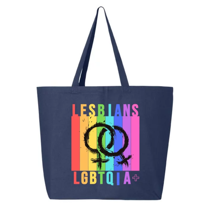 Lesbian Pride Peace Lesbians Rainbow Wives Moms Love Cute Gift 25L Jumbo Tote