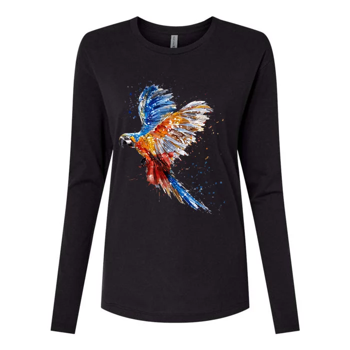 Love Parrot Parrot Lovers Womens Cotton Relaxed Long Sleeve T-Shirt