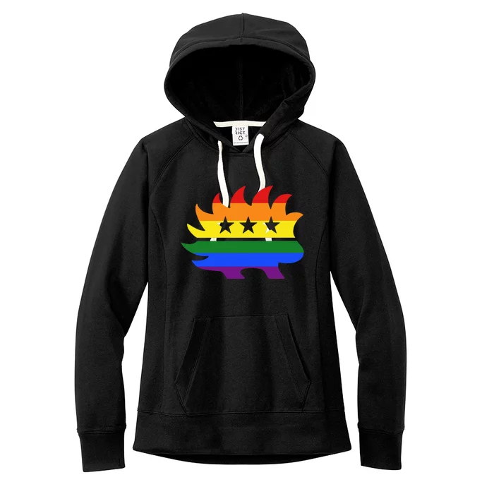 Libertarian Party Porcupine Rainbow Women's Fleece Hoodie