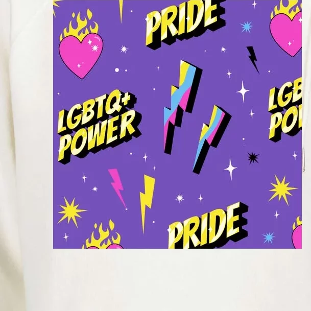 LGBTQ Power Pride Month Womens Funnel Neck Pullover Hood