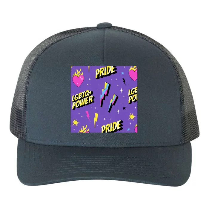 LGBTQ Power Pride Month Yupoong Adult 5-Panel Trucker Hat