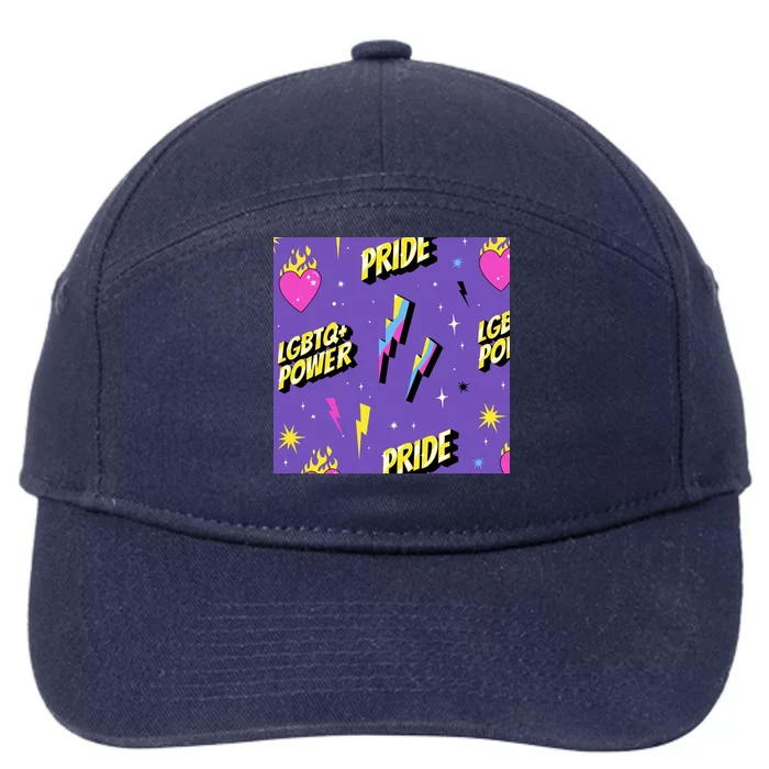 LGBTQ Power Pride Month 7-Panel Snapback Hat