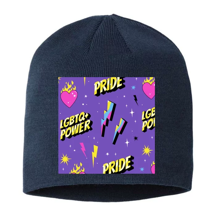 LGBTQ Power Pride Month 8 1/2in Sustainable Knit Beanie