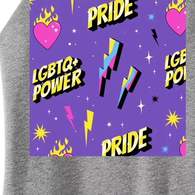 LGBTQ Power Pride Month Women’s Perfect Tri Rocker Tank