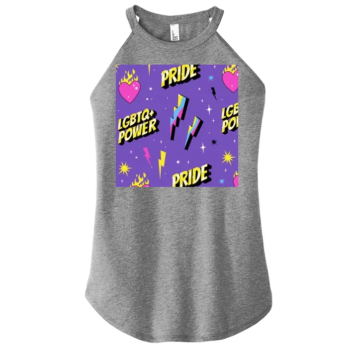 LGBTQ Power Pride Month Women’s Perfect Tri Rocker Tank