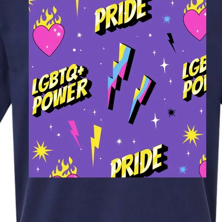 LGBTQ Power Pride Month Sueded Cloud Jersey T-Shirt