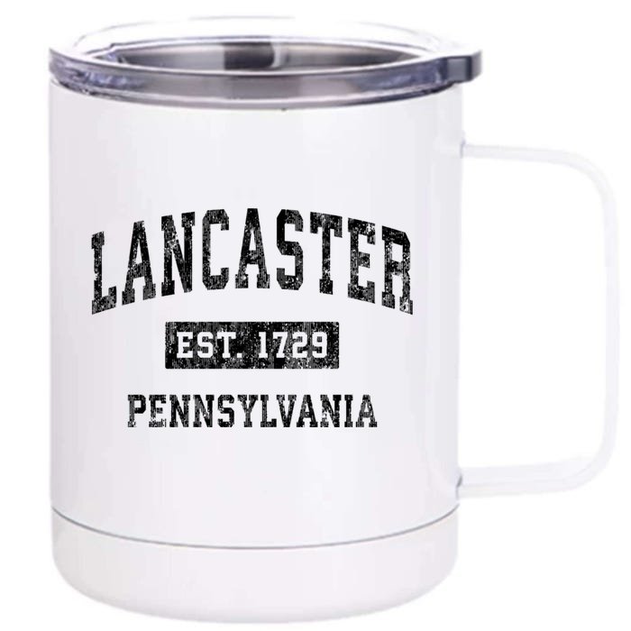 Lancaster Pennsylvania Pa Vintage Established Sports Design Front & Back 12oz Stainless Steel Tumbler Cup