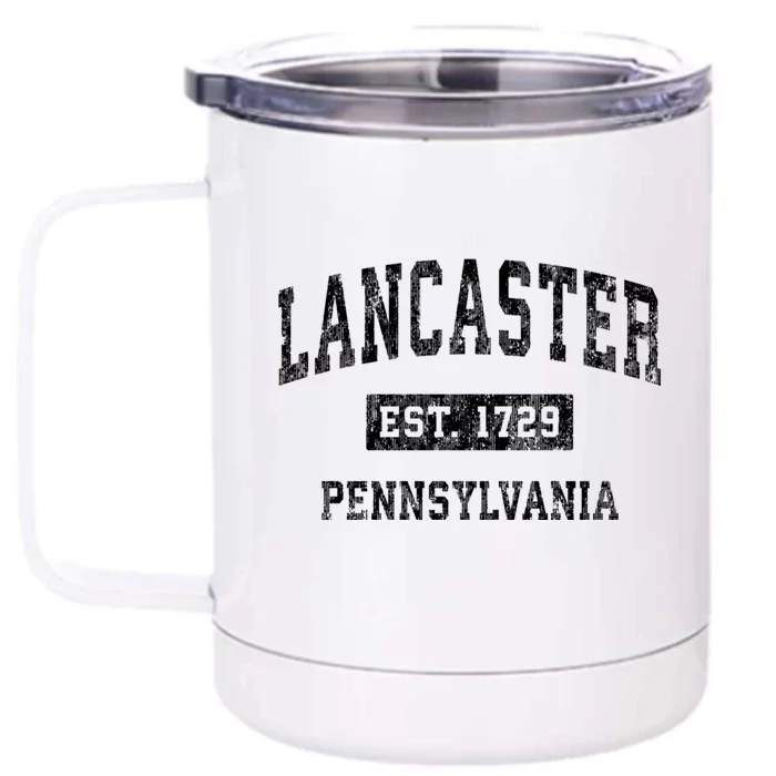 Lancaster Pennsylvania Pa Vintage Established Sports Design Front & Back 12oz Stainless Steel Tumbler Cup