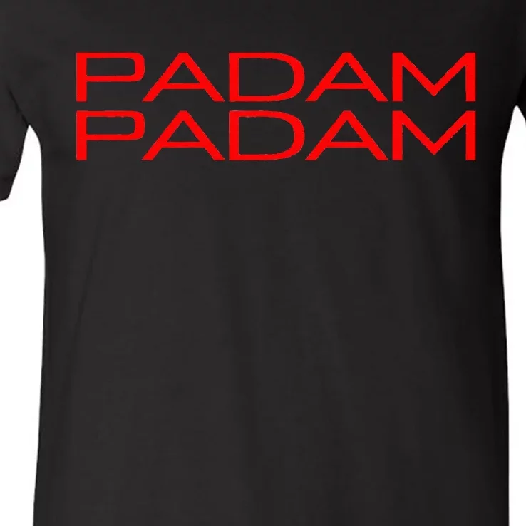 LGBTQ + Pride Padam Padam Heartbeat Padam Padam V-Neck T-Shirt