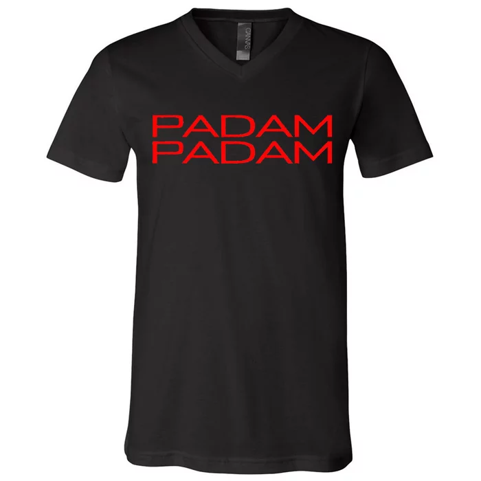 LGBTQ + Pride Padam Padam Heartbeat Padam Padam V-Neck T-Shirt